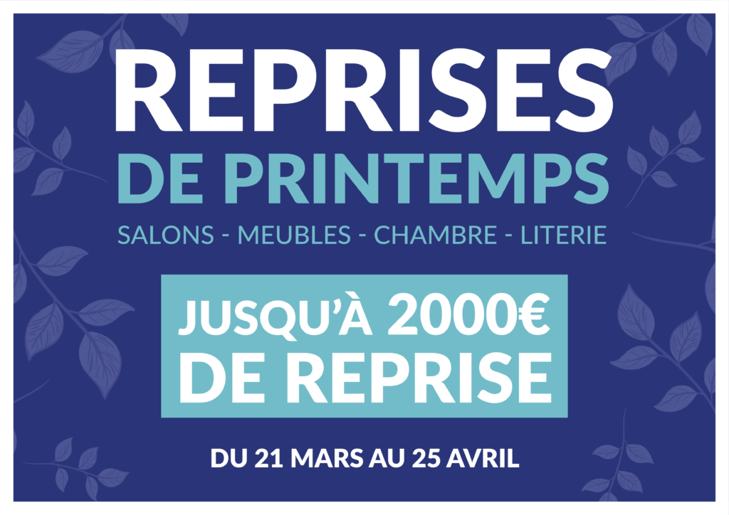 Reprises canapés, meubles et literies, jusqu'à 2000€ chez Rochemobilier magasin en Charente à La Rochefoucauld